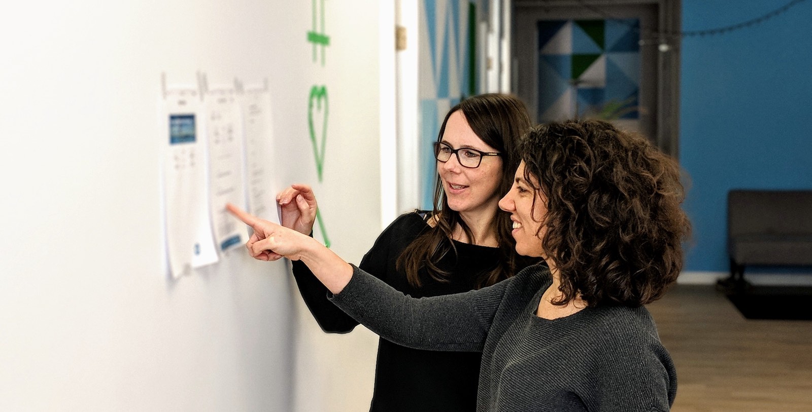 Two designers learning together