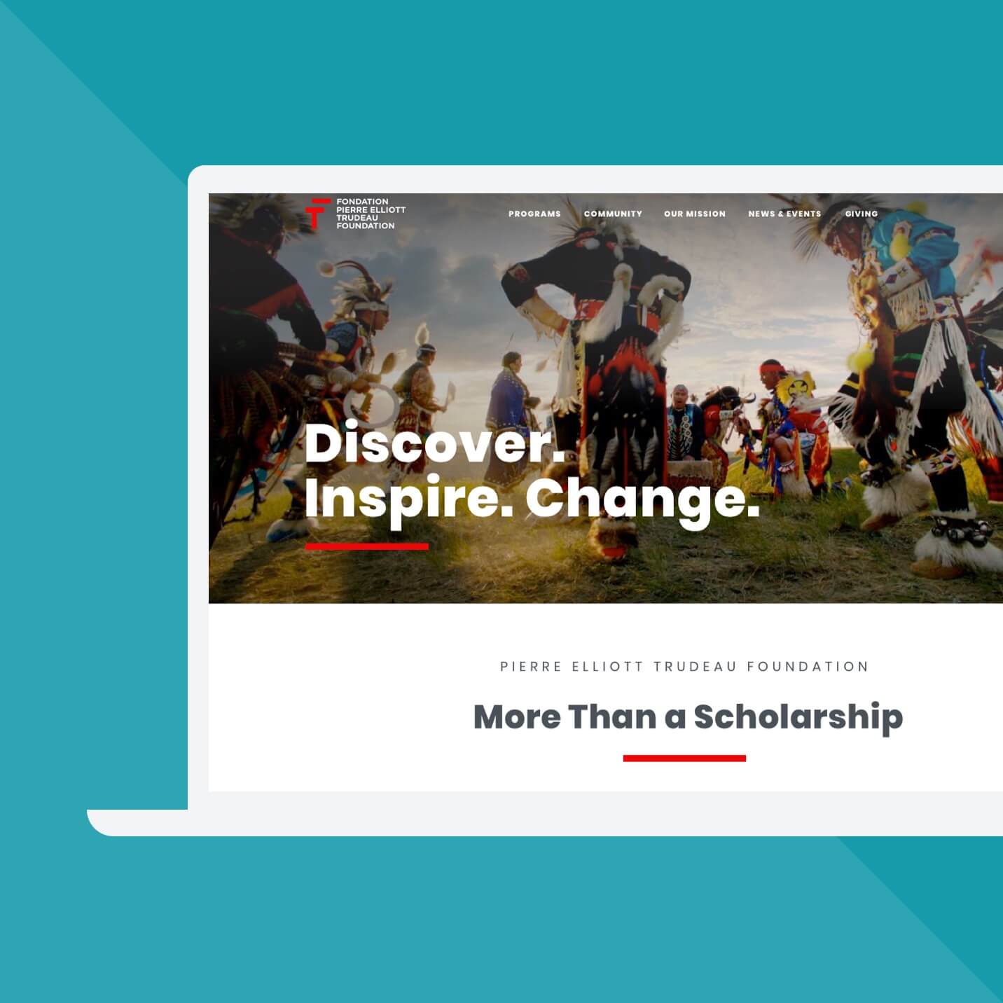 Pierre Elliott Trudeau Foundation homepage screenshot