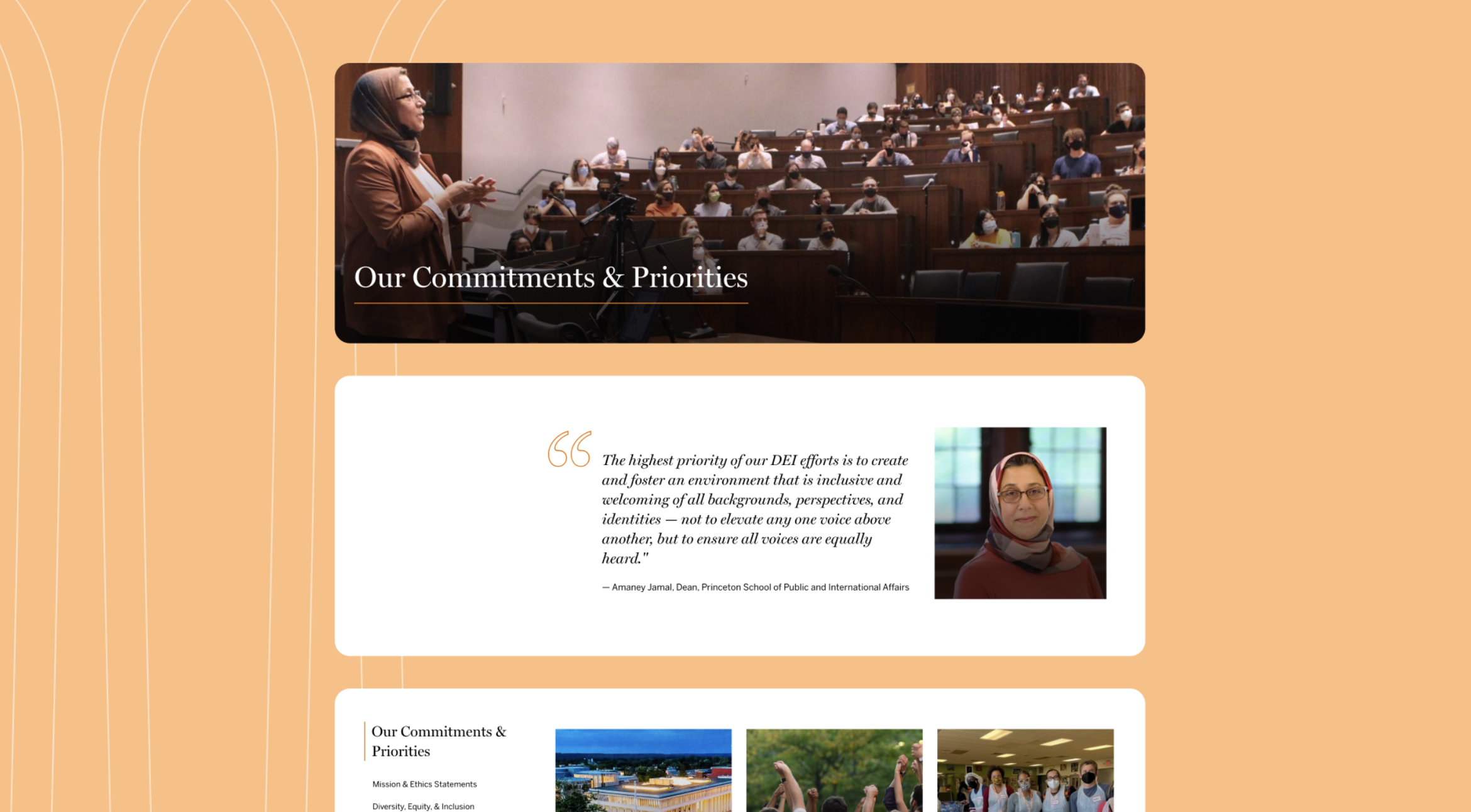 Screenshot of Princeton School of Public and International Affairs