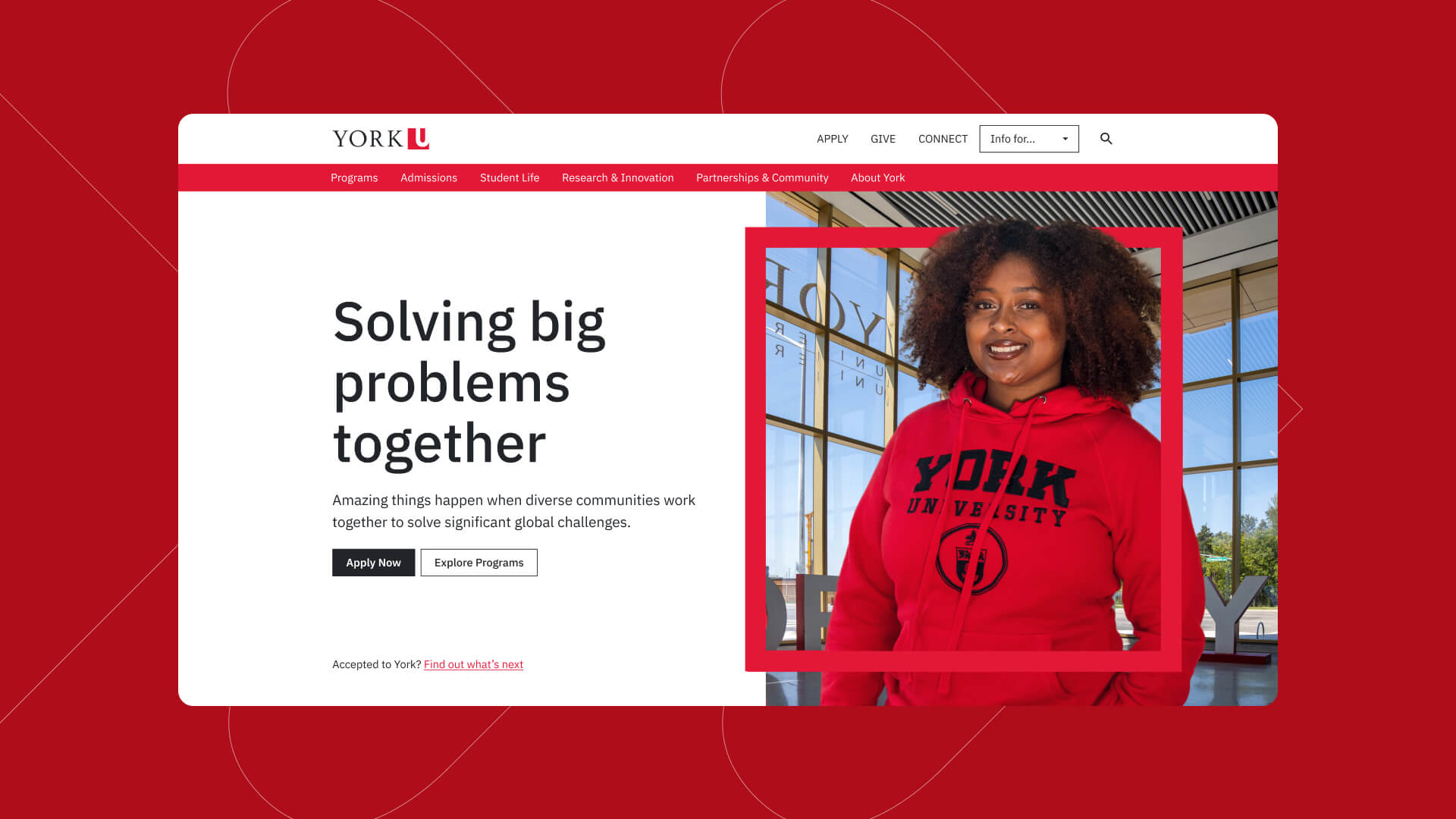 The YorkU homepage