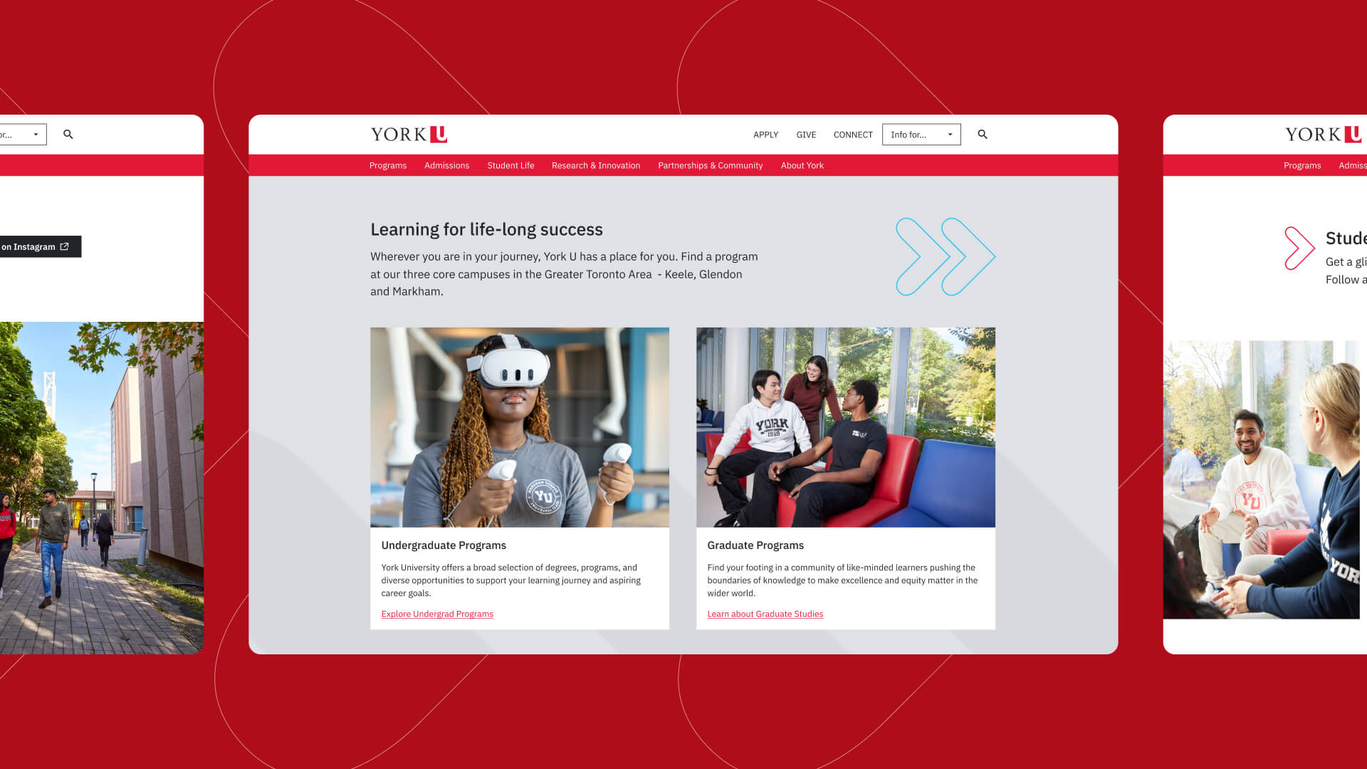 Screenshot of the Learning for life-long success page