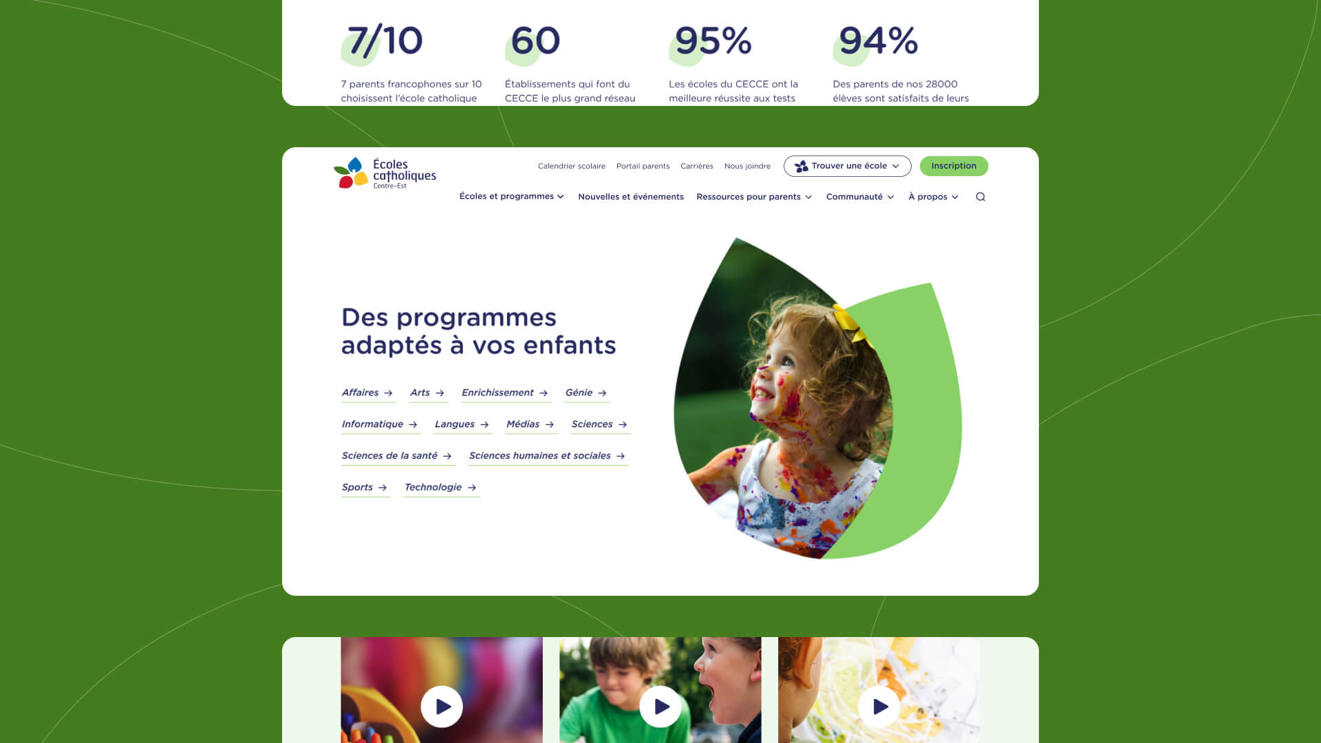 Capture d'écran du site CECCE