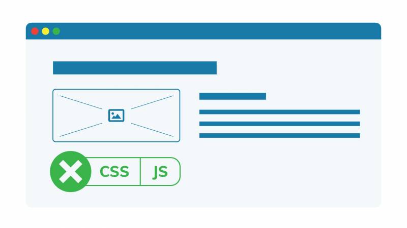 Example of how a page looks without CSS or JS