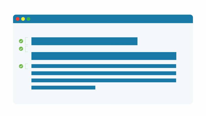 Checkmarks beside accessible fonts