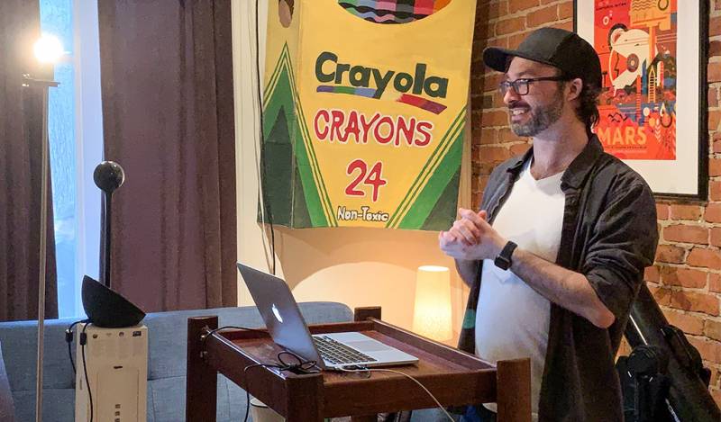 Trevor Kjorlien giving a live online Drupal training