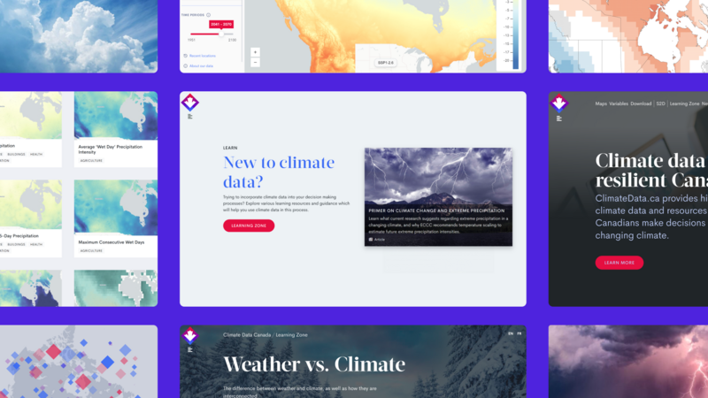 Screenshots from the Climate Data website