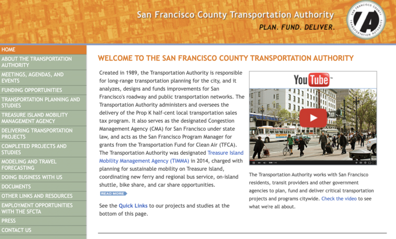 SFCTA website before