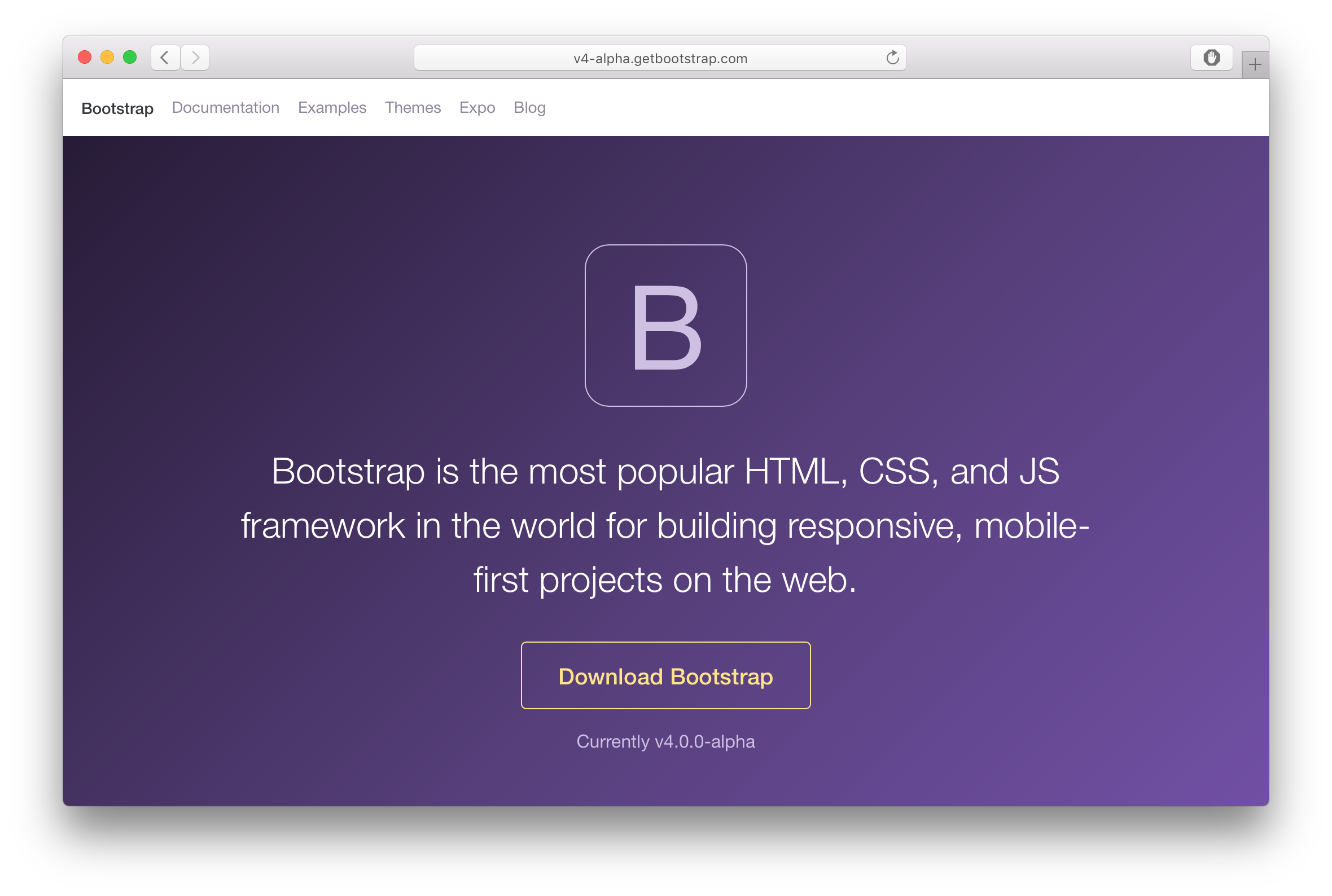 Bootstrap 4 has moved to SASS
