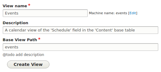 Calendar view generation options