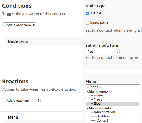 Context UI in Drupal 7