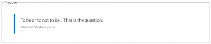 Screenshot of "blockquote" UI Pattern