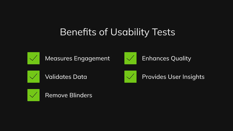 Benefits of usability tests