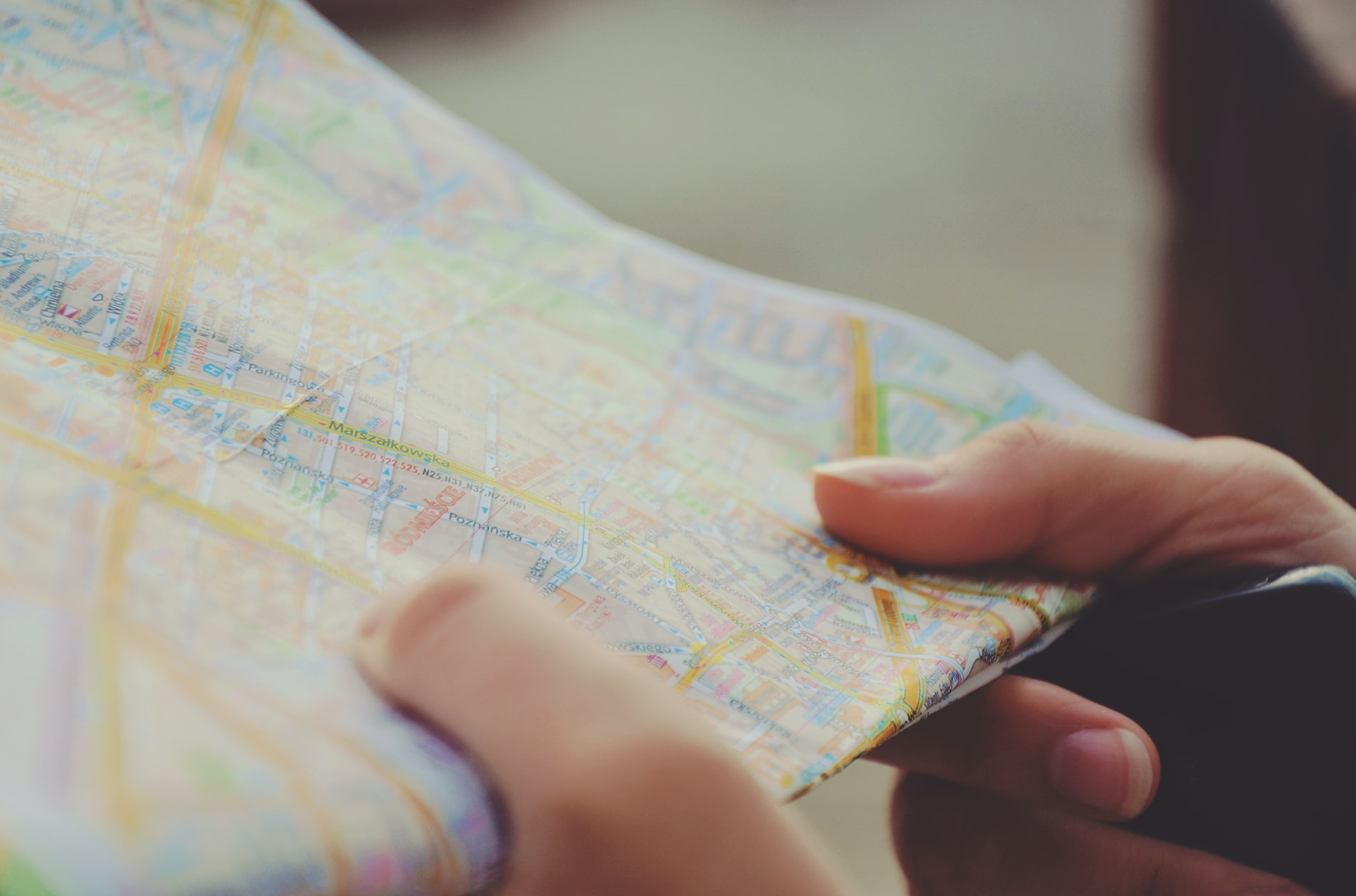 Person holding map