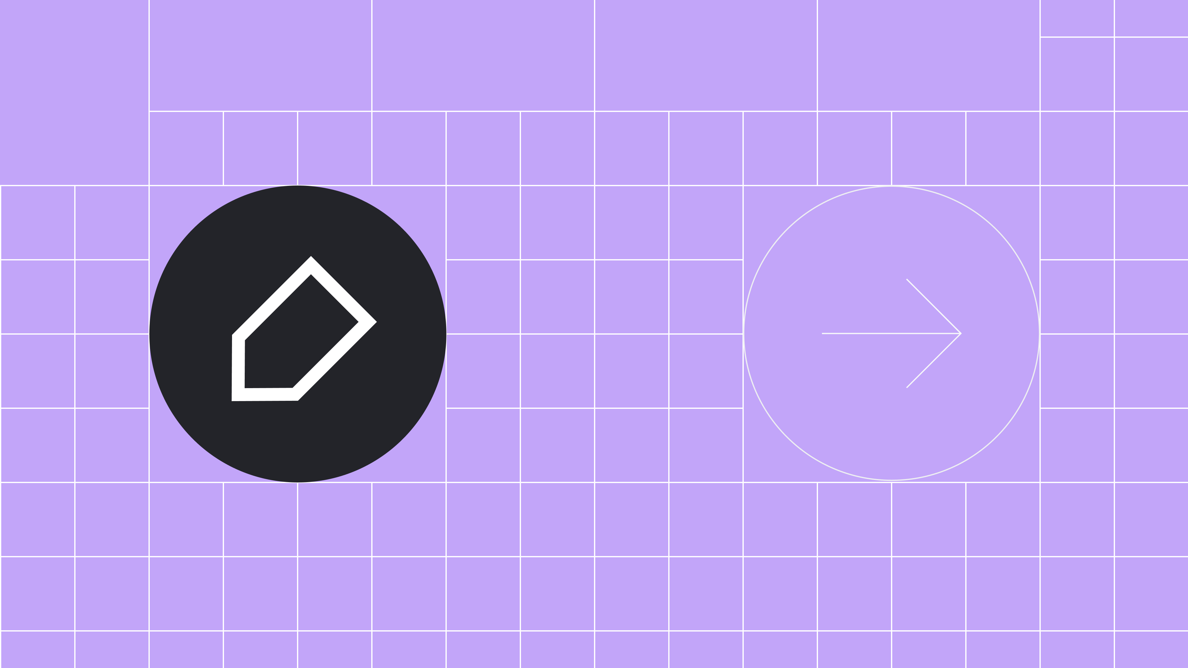 A tag icon in a purple background