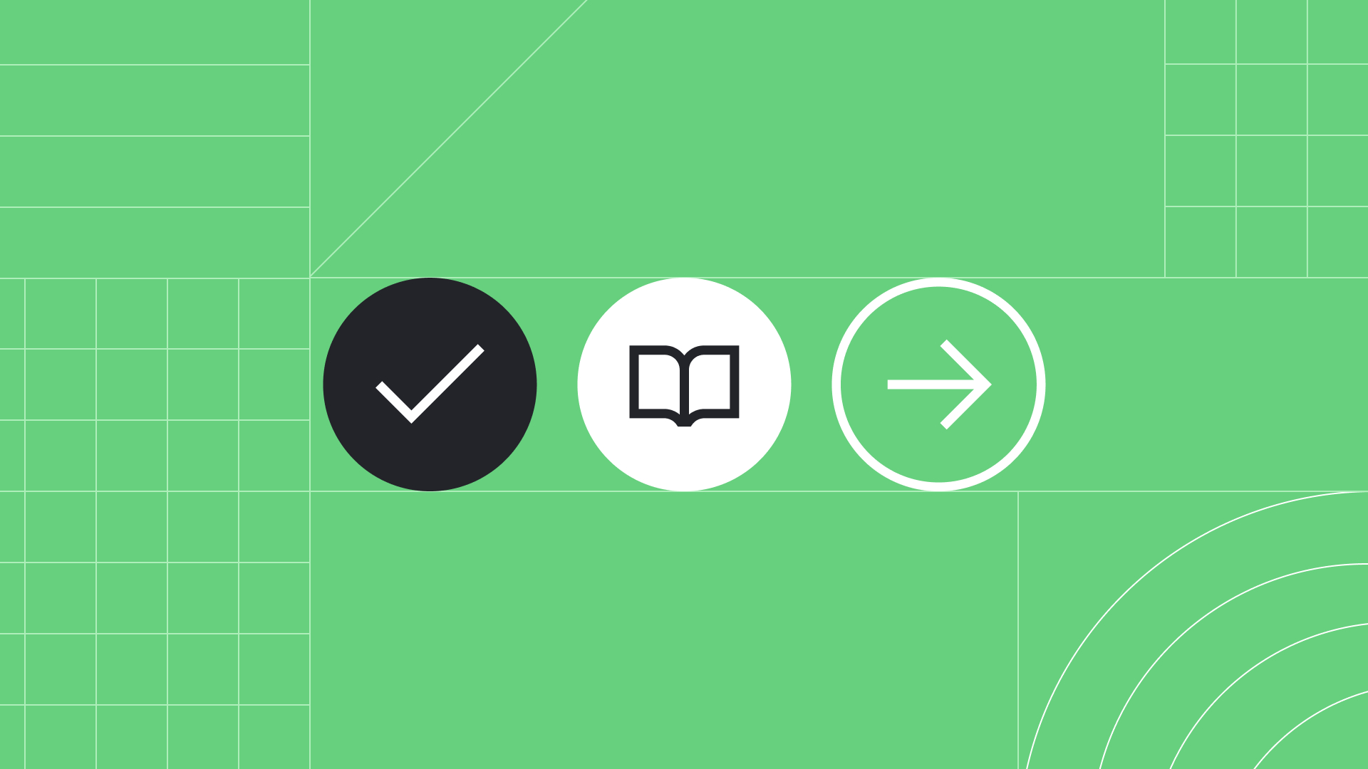 A book icon on a green background