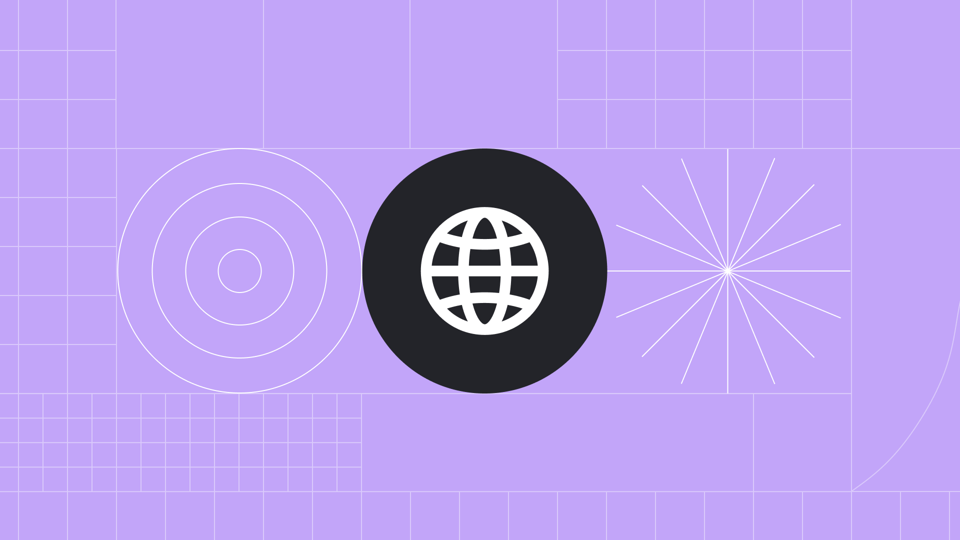 Web icon on purple background