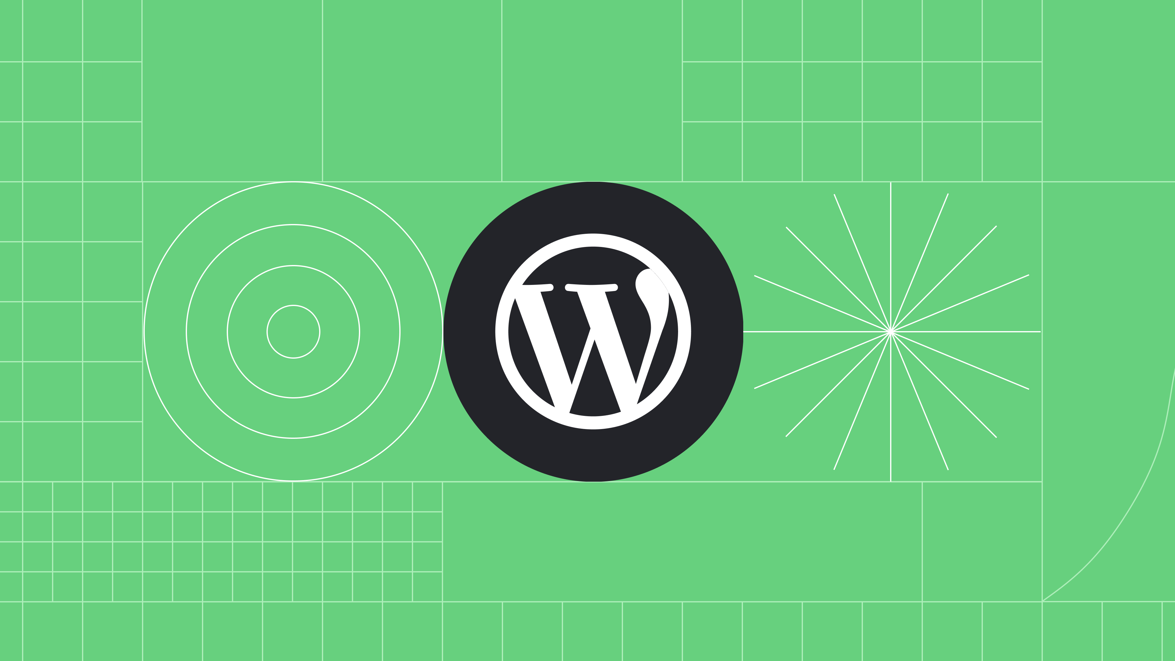 The WordPress logo on a green background