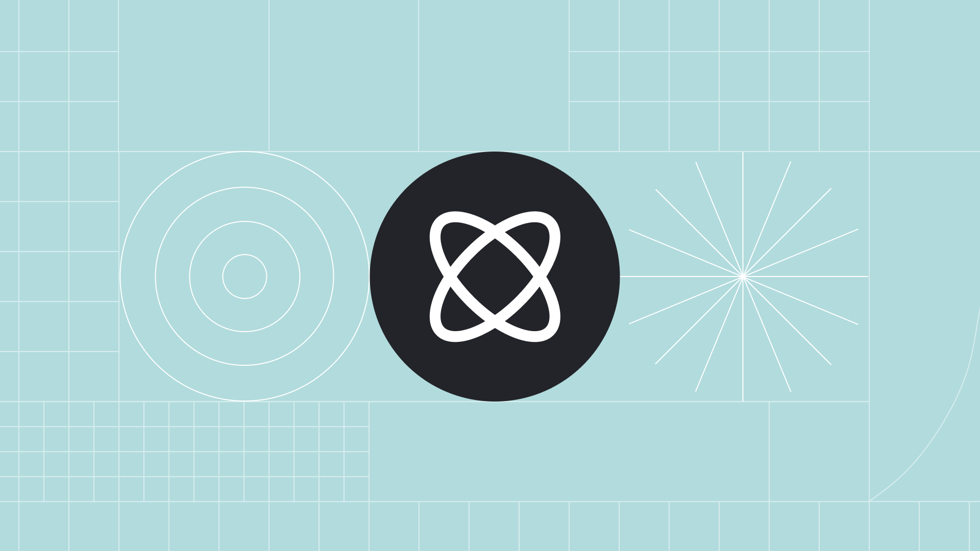 Black and white innovation icon on a teal background