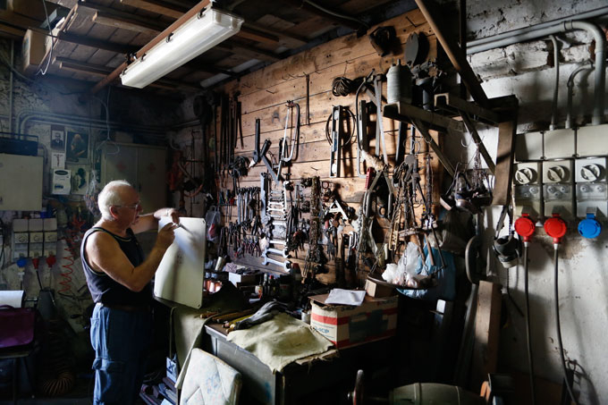 Workshop with many tools