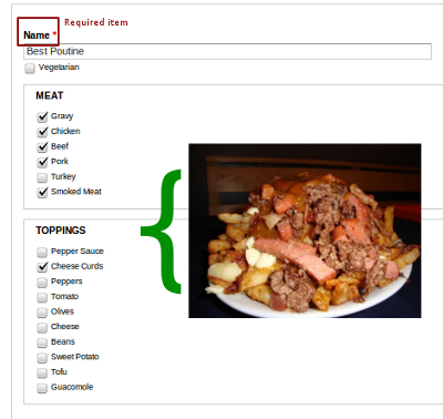 Screenshot of custom field type in Drupal 7