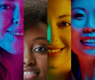 A colorful banner showcasing Canadian diversity