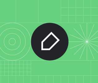 A pencil icon on a green pattern background