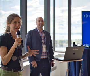 The Evolving Web team presenting our expertise in a business context