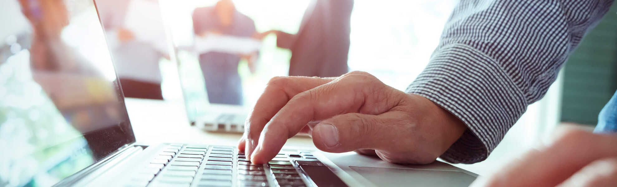 Person using the computer