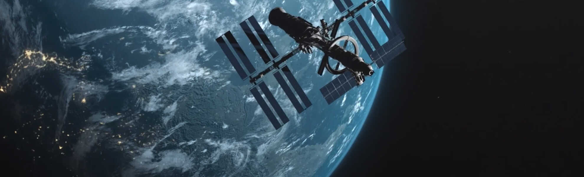 A satellite orbiting around the earth