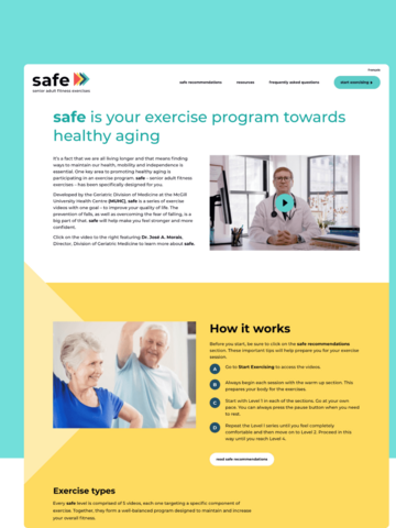 A User-Friendly Website with Video Tutorials to Encourage Seniors to Exercise