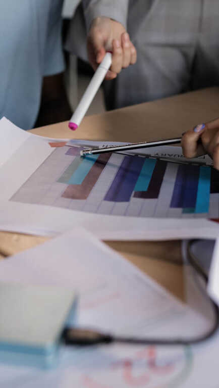 people analysing stats