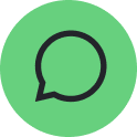 a chat bubble on a green background