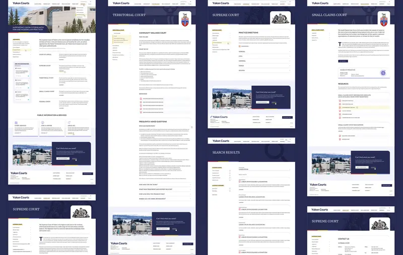 Yukon Courts desktop design