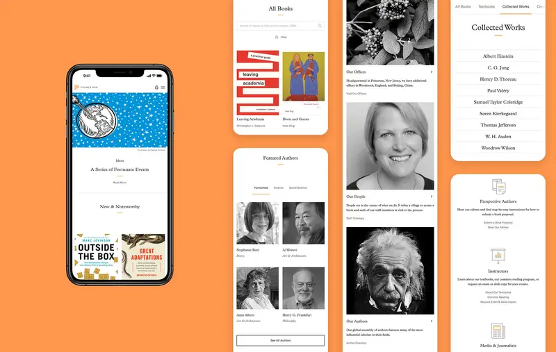 Princeton Press mobile design