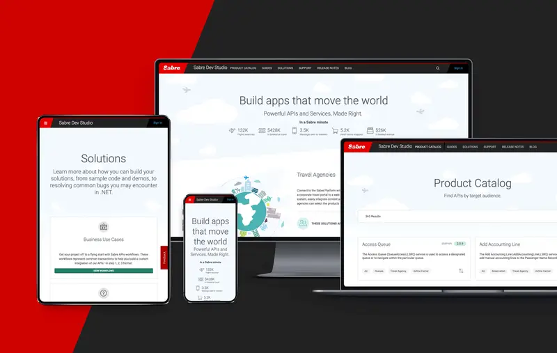 Sabre website showcase