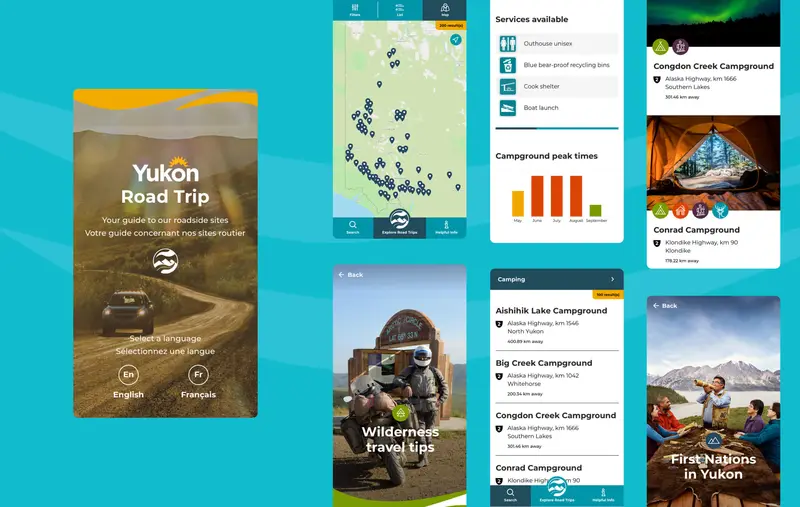 Yukon app screens