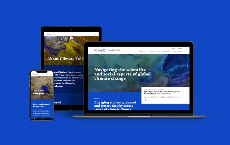 Climate Talks website showcase
