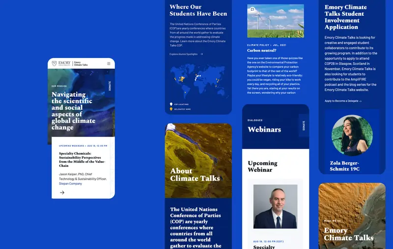 Climate Talks mobile design