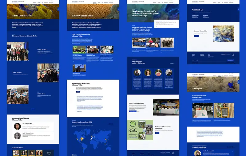 Climate Talks desktop design
