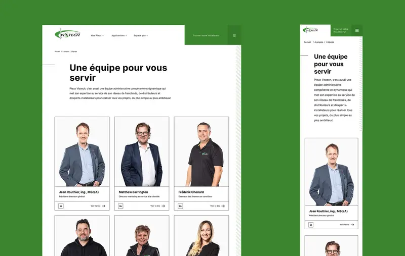 Pieux Vistech team page