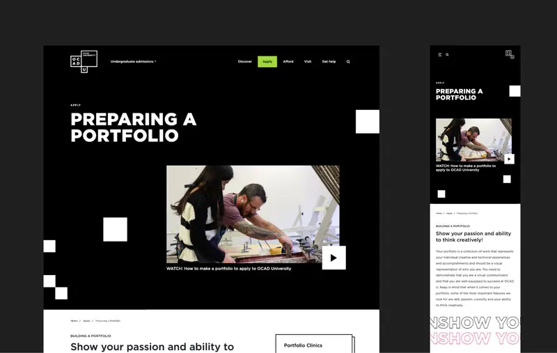OCAD's Portfolio Preparation Page