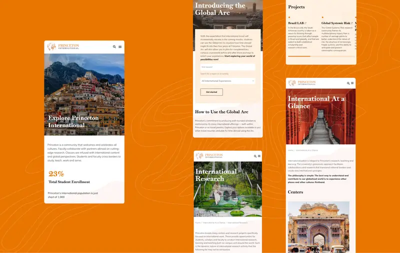 Pages mobiles de Princeton International