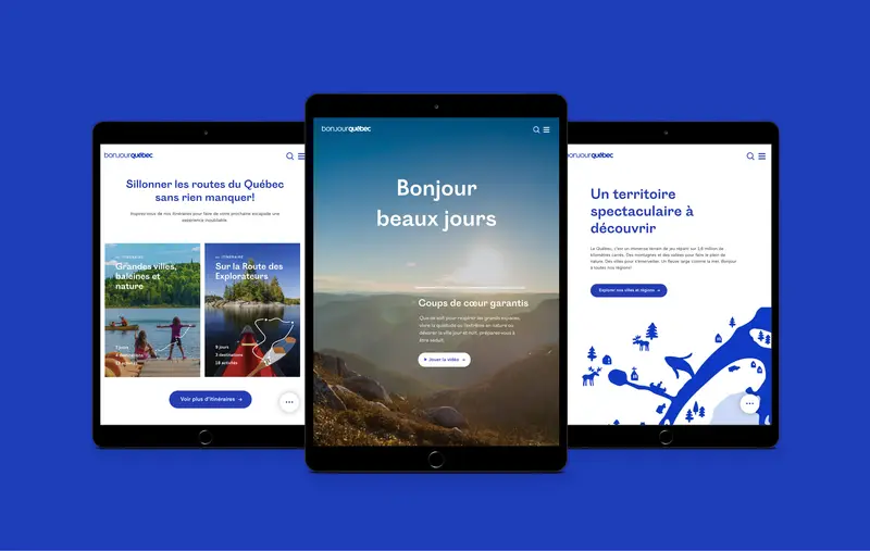 Site Web de Tourisme Quebec