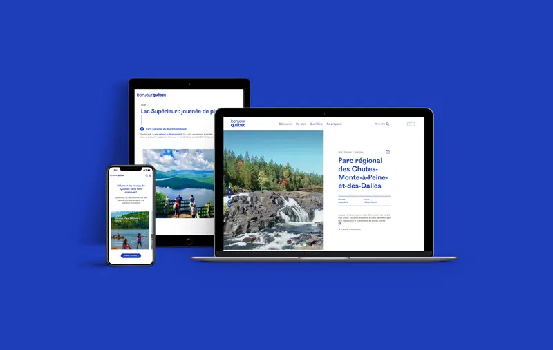 Conception responsive pour Tourisme Québec