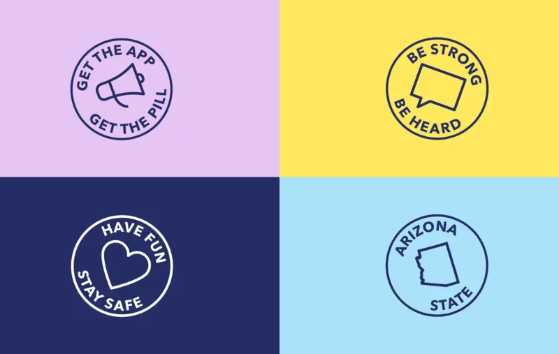 stickers to showcase supportive messaging