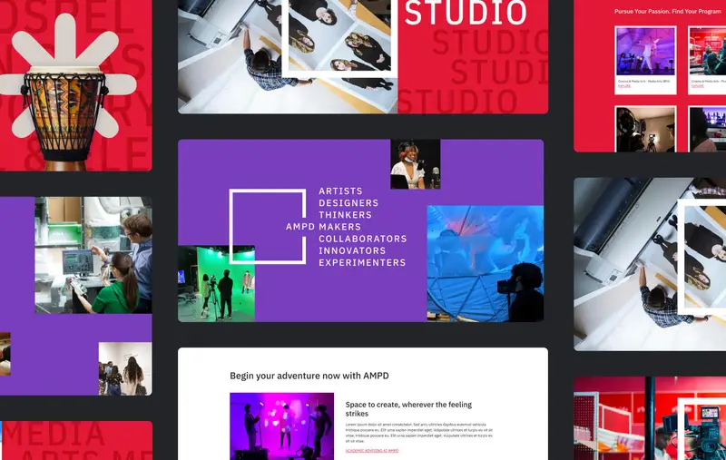 A selection of screenshots from the York AMPD website