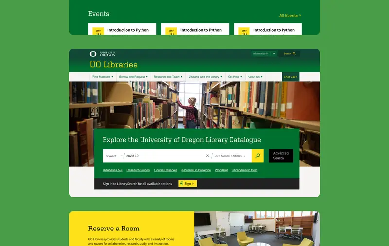 A showcase of the University of Oregon Libraries website