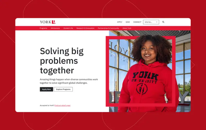 The YorkU homepage