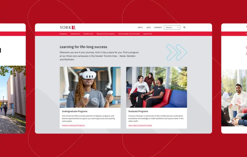 Screenshot of the Learning for life-long success page