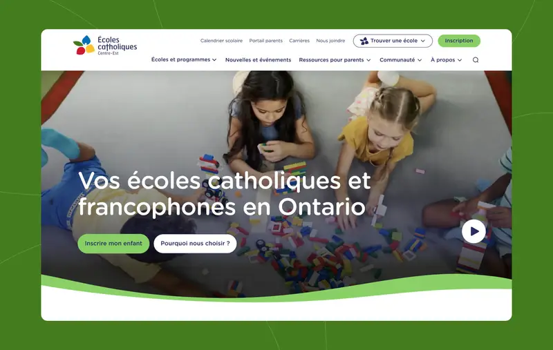 Page d'accueil du site CECCE